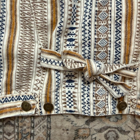 VINTAGE Guess by Georges Marciano Boho Southwestern Denim Vest-Made in USA-Small - Picture 9 of 12